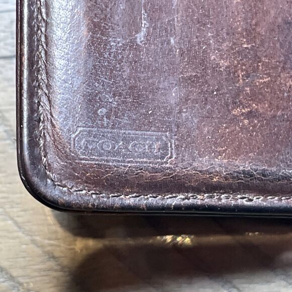 Vtg Coach Patricia Legacy purse Saddle Bag leather Brown matching wallet set - Picture 15 of 16